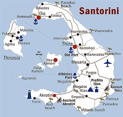 Mappa di Santorini