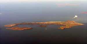 Veduta aerea di Santorini